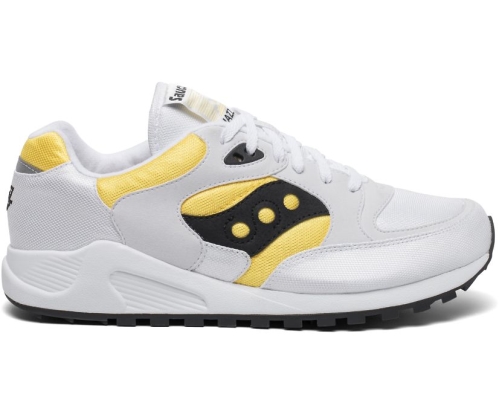 Tenis Saucony Jazz 4000 Unisexo Zapatos Originales Blancas / Amarillo / Negras México MX-740-LT